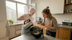 Mit diesem Einweich-Kniff löst sich eingebranntes Fett im Airfryer-Korb fast von selbst